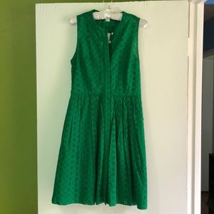 Green cotton sundress